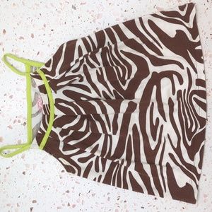 Carter's | Chocolate Brown Animal Print Camisole Narrow Kiwi Straps | 4T